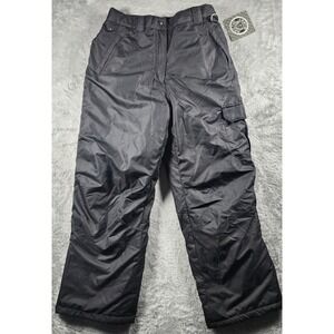 Arctic Quest Snow Pants Mens Medium Black Insulated Ski Snowboard Cargo